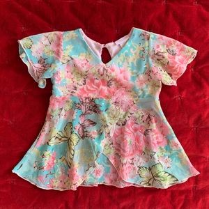 CACH CACH baby girl butterfly swing top size 24M